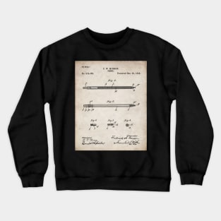 Pencil Patent - Writer Editor Home Office Decor Art - Antique Crewneck Sweatshirt